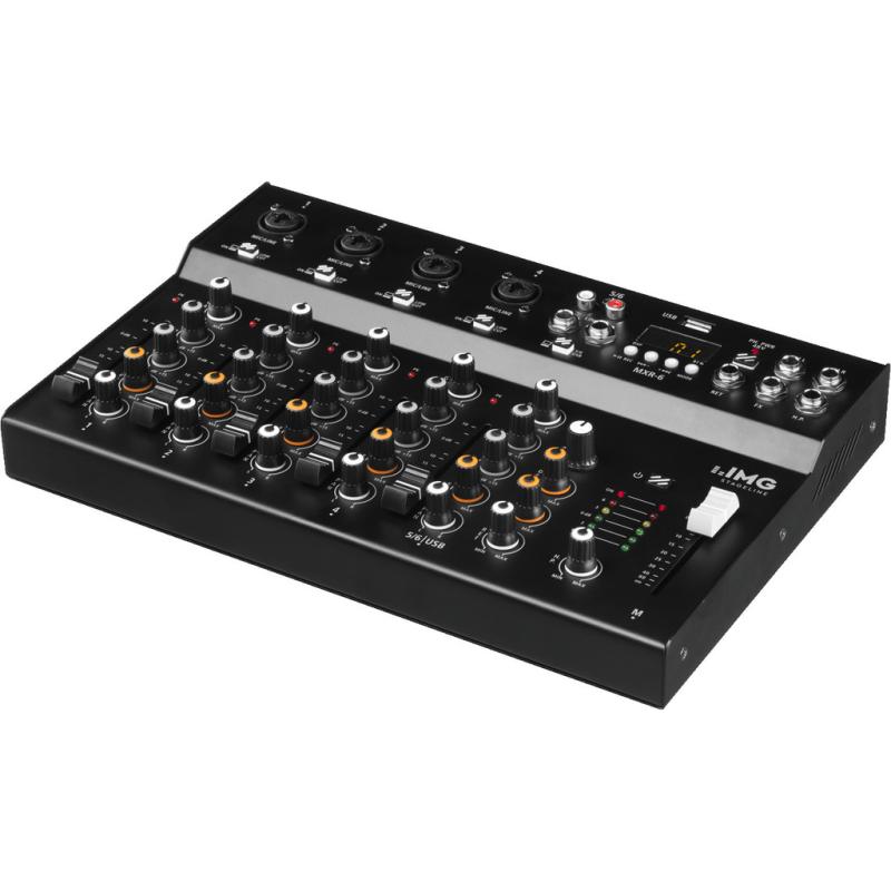 MXR-6 6-kanals Lydmixer med Bluetooth og DSP Effekt - USB Interface