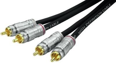 Monacor High-End Phono Kabel 150cm med Guld Belagte Stik