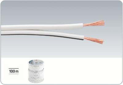 100m Hvid Højtalerkabel SPC-70/WS