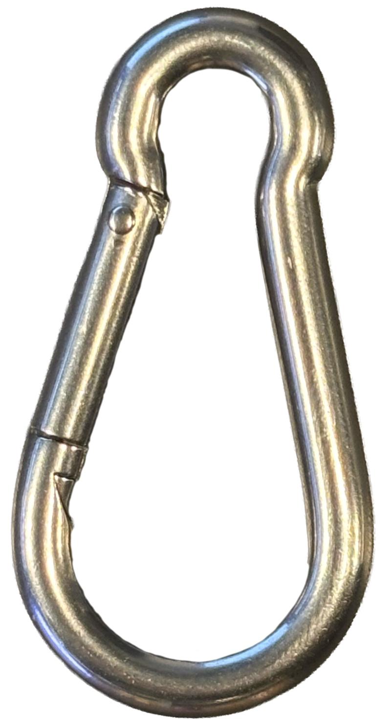 Karabinhage Galvaniseret 6x60mm - Sølv