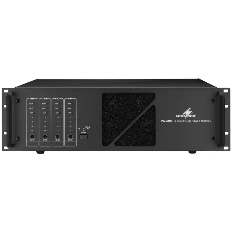 Monacor PA-4120 Forstærker 4x120W - Kraftfuld Lyd & Robust Design