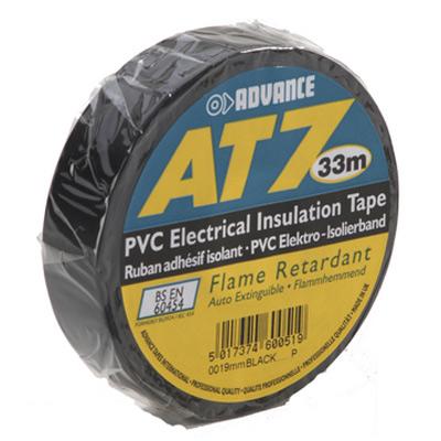 Advance AT7 PVC-tape 19mm x 33m Sort