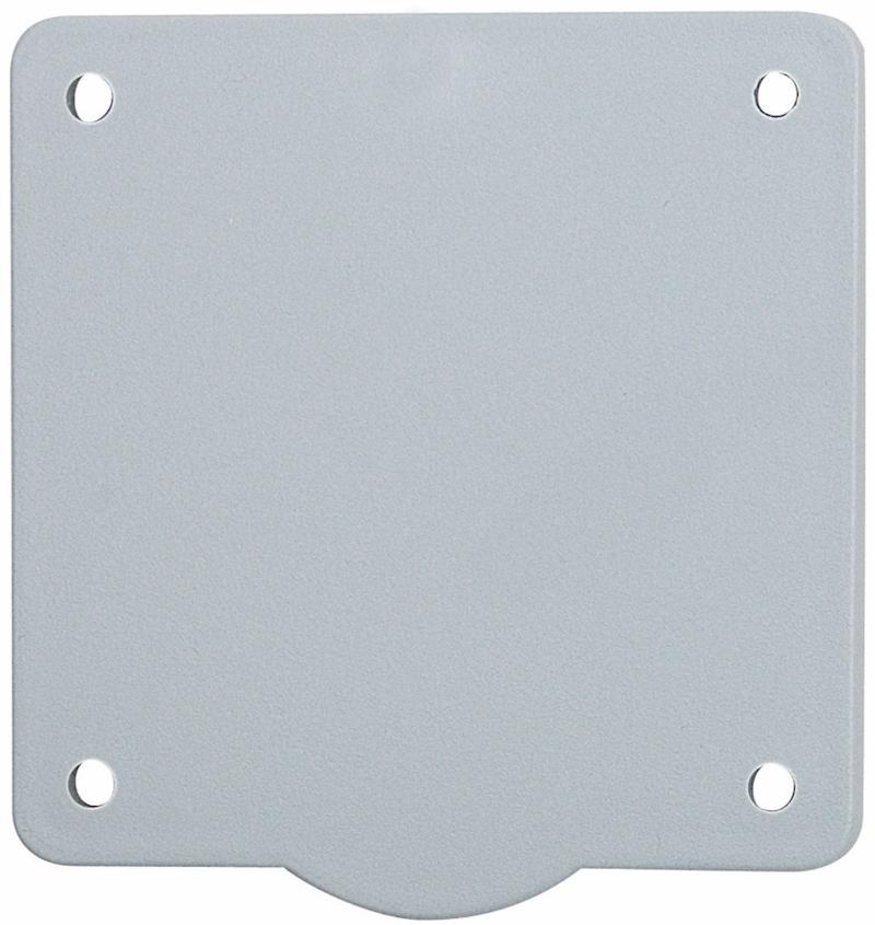 Afdækningsplade 75x75mm til 16A og 32A Byggestrømstavle