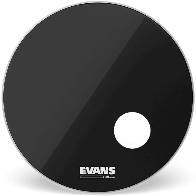 Evans EQ3 Resonant Stortromme Skind 24 Sort Med hul