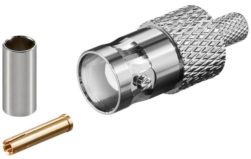 BNC-Kabel stik Hun til RG58 Kabelmontering - Ø5mm