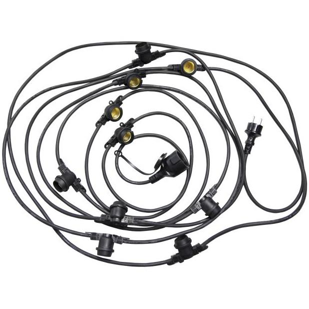 Bailey lights - Udendørs lyskæde u. pærer - 40 x E27 (20m)