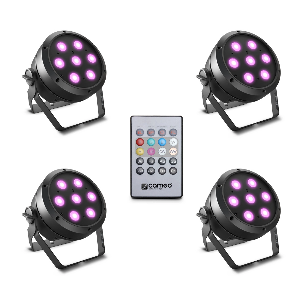 Cameo ROOT Par 4 Set 1 - 4x ROOT Par 4 Spotlys inkl. Fjernbetjening
