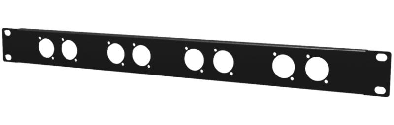 Caymon BP108 Rackpanel - 8 x D-Size hul - 19"/1Unit