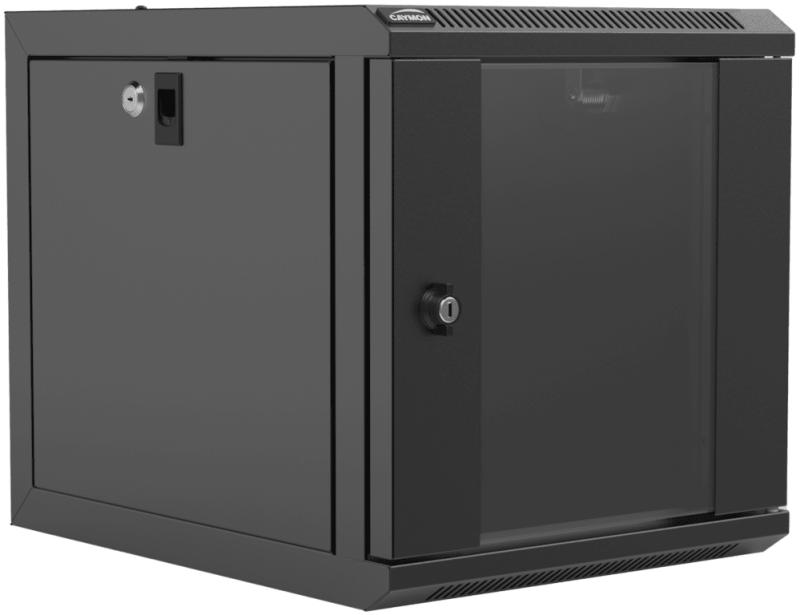 Caymon NPR406 - 9,5/10,5" Rackskab til væg - 6Unit D420 - Sort