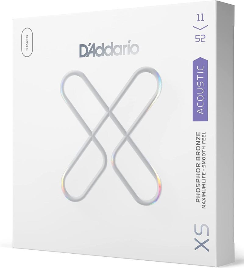 D´Addario XSAPB1152 - Custom Light Coated Acoustic Western-strenge 011-052 - 3 pack