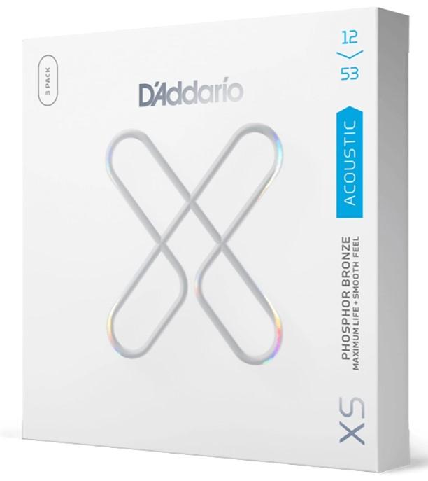 DÂ´Addario XSAPB1253 - Light Coated Acoustic Western-strenge 012-053 - 3 pack