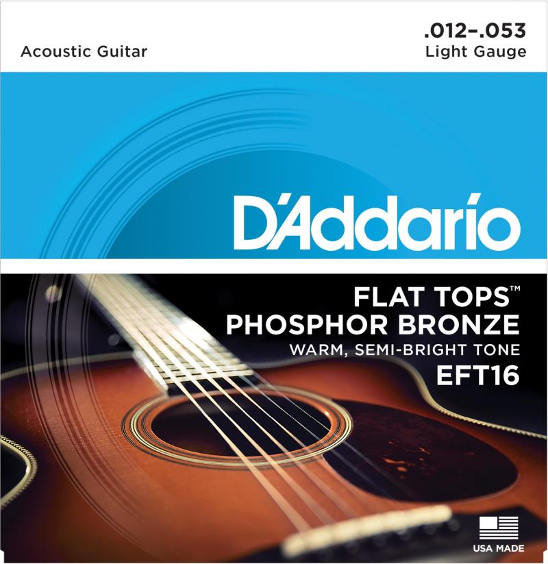 DÂ´Addario EFT16 - Light Flat Tops Western-strenge 012-053