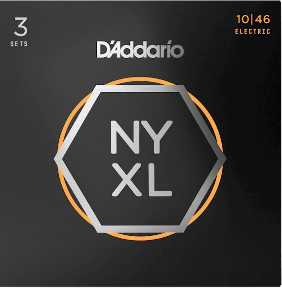 D'Addario NYXL1046-3P 3 pack El-guitar strenge 0.10 - 0.46