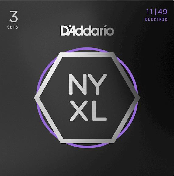D'Addario NYXL1149-3P 3 pack El-guitar strenge 0.11 - 0.49