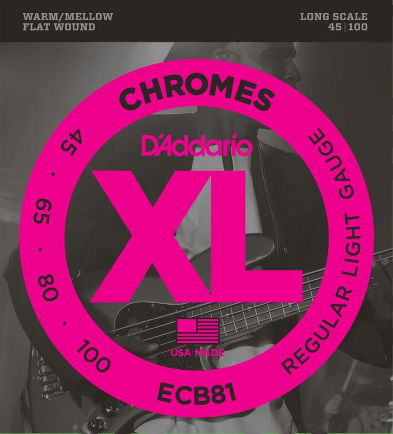 D'Addario ECB81 Flat Wound 0.45 - 100 til 4-strenget bas