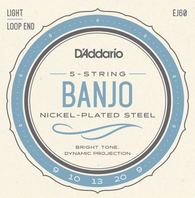 D'Addario EJ60 Nickel Light .009-.020 - Banjostrenge (5-strengs)
