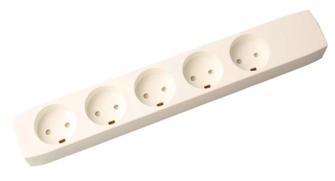 Elworks DK 5-Stikdåse M/J 250V/13A Hvid