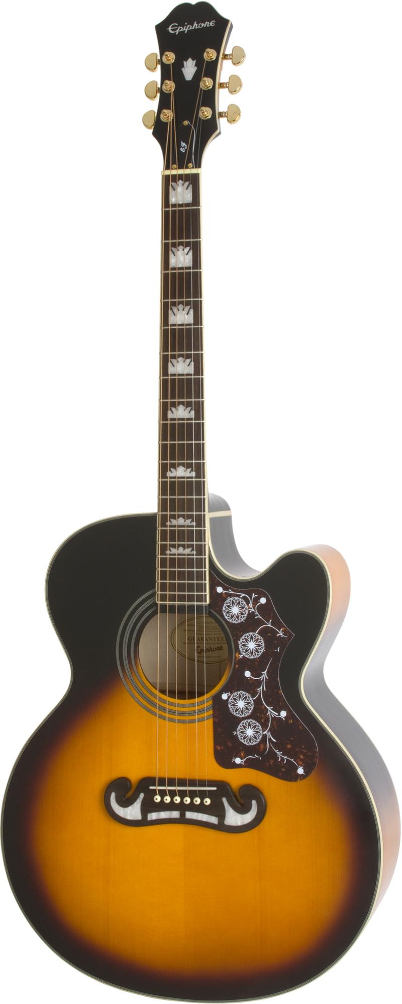 Epiphone J-200 EC Studio VS Western guitar - Vintage Sunburst