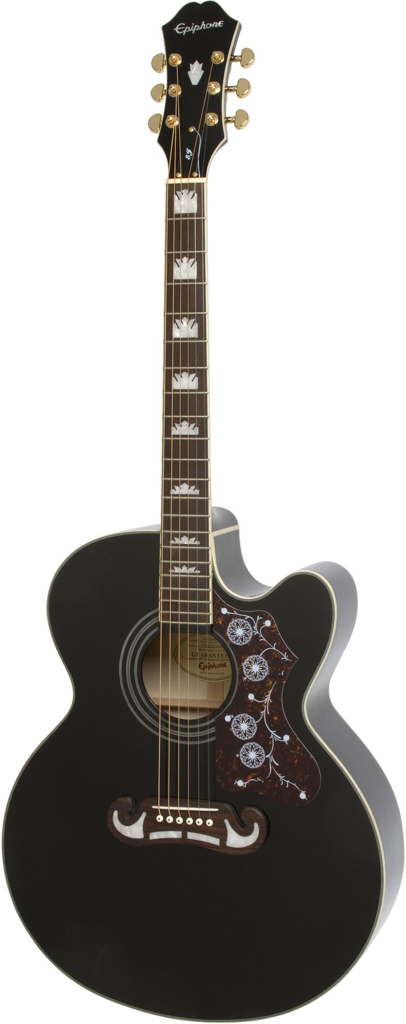 Epiphone J-200 EC Studio VS Western guitar - Sort