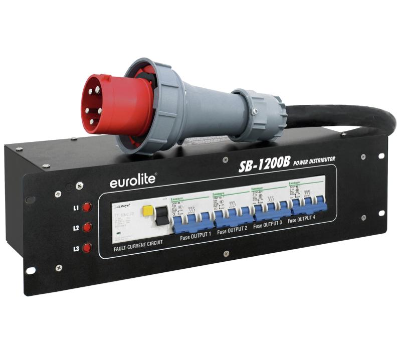 Eurolite SB-1200B PDU / Strøm Distribution 19"/3unit - 63A