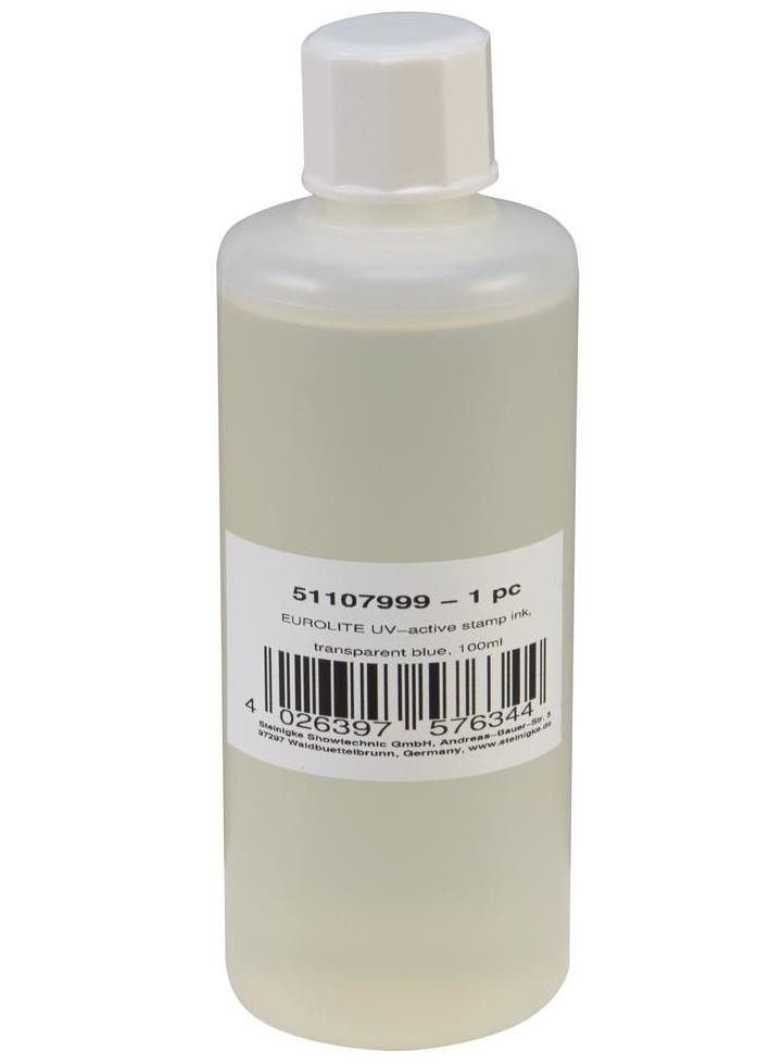 Eurolite UV Stempel væske 100ml Transparent blå
