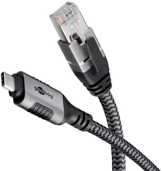 Goobay USB-C 3.1 til RJ45 adaptor netværkskabel 1 meter