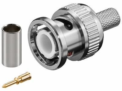 BNC-Kabel stik Han til RG58 Kabelmontering - Ø5mm