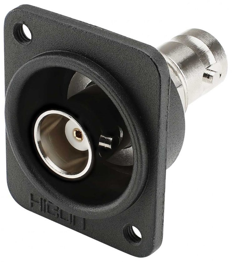Hicon BNCFP50D BNC Hun Feedthrough D-Size Chassis-stik