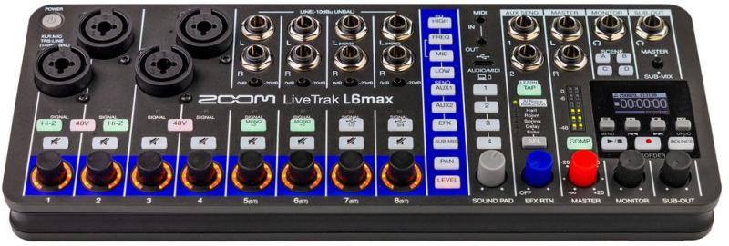 Zoom LiveTrak L6max Mixer