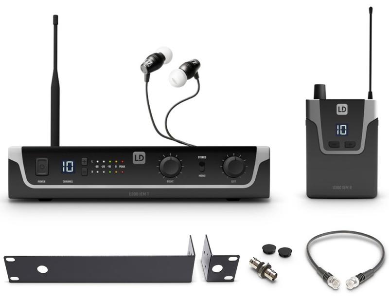 LD Systems U305 IEM HP - In-Ear system med propper - 584-608 MHz