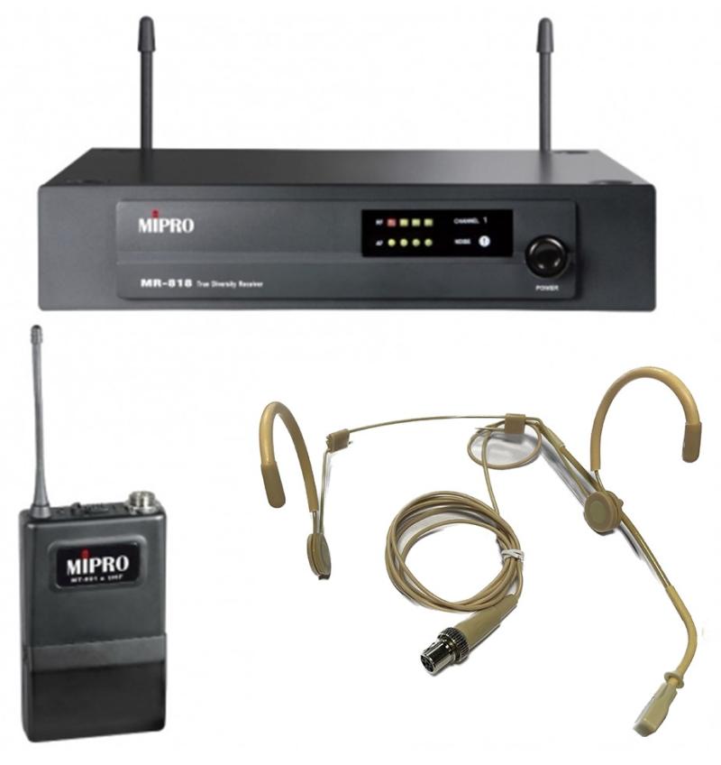 Mipro MR818-MT-C9 Trådløs sæt med lommesender og headset - frekv. 864.800