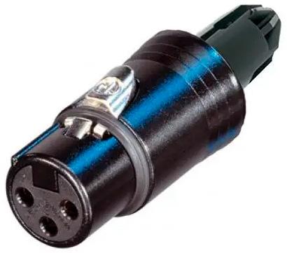 Neutrik NC3FXXBAGWOB 3pol XLR Hun Kabelstik uden baghætte - Sort