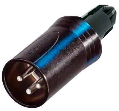 Neutrik NC3MXXBAGWOB 3pol XLR Han Kabelstik uden baghætte - Sort