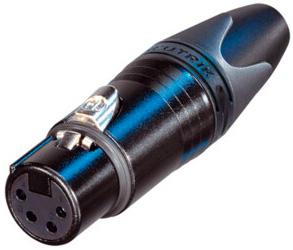 Neutrik NC4MXX-BAG 4pol XLR Han Kabel-stik - Sort
