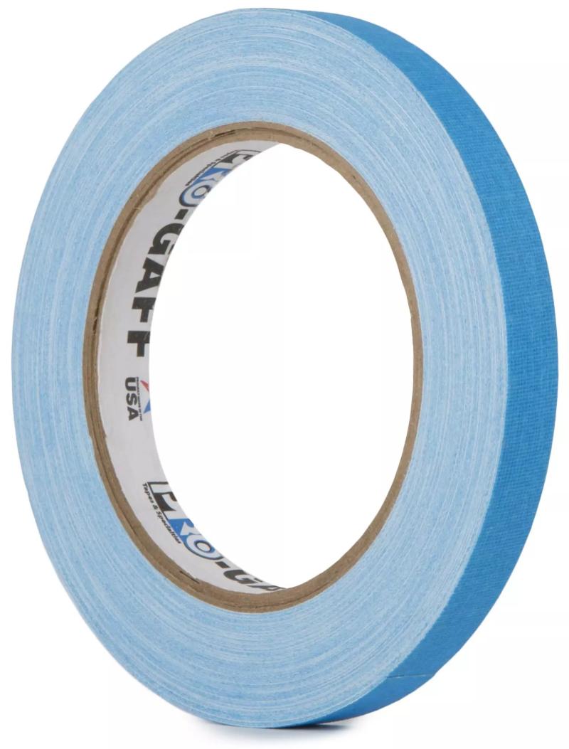 PRO-GAFF Glow Gaffatape 12mm x 22,8m - Flere farver Blå