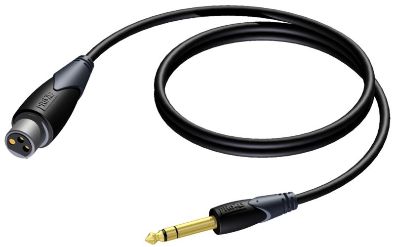 Procab CLA723 - Jack 6,3mm Han Stereo til XLR 3Pol Hun kabel - 1,5m