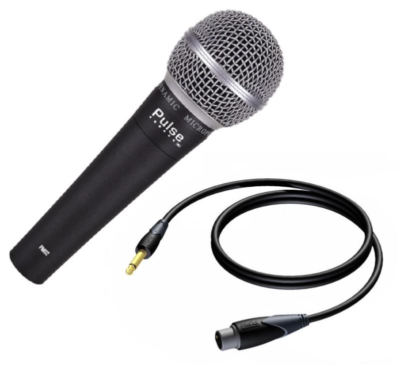 Pulse PM02 Dynamisk Vokalmikrofon inkl. holder og etui med Jack-XLR kabel