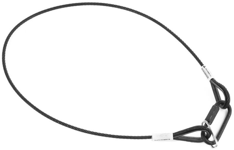 Admiral Saftywire 6mm med Quick Link - 100cm / 35kg - Sort