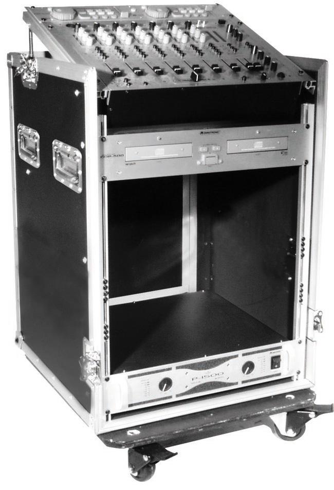 Roadinger Kombi Rack med hjul - 12Unit lodret / 10Unit Vandret