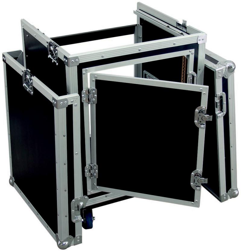 Roadinger Kombi Rack med hjul - 8Unit lodret / 10Unit Vandret