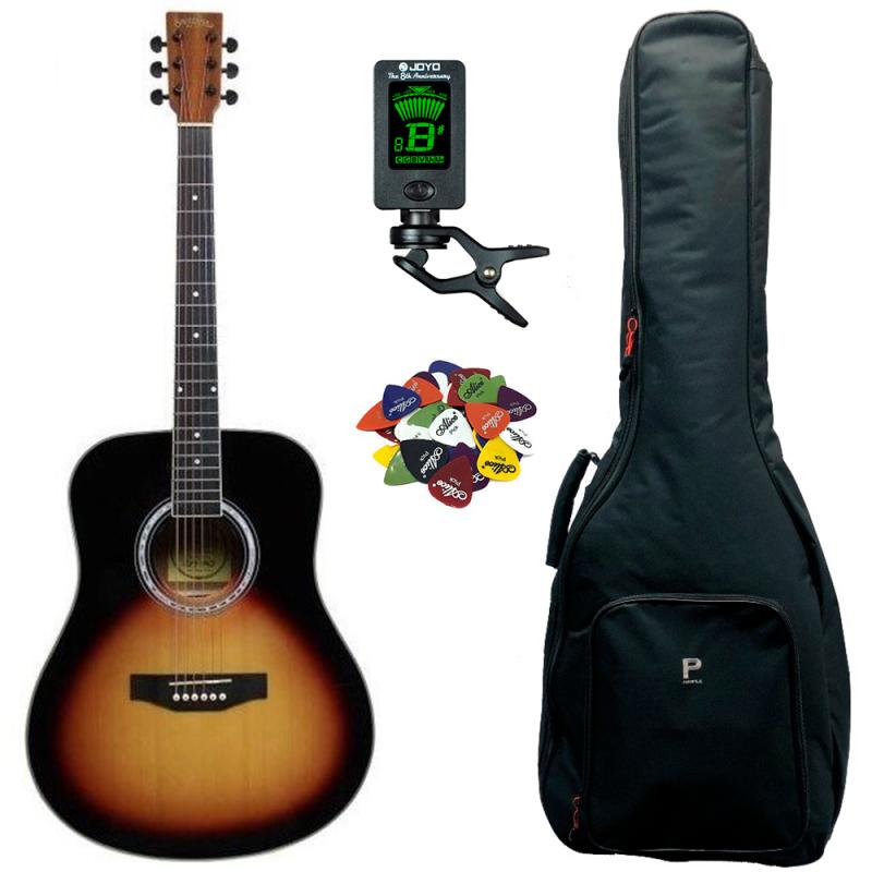 Santana LA-90-V2 - Western guitar pakke  - Sunburst