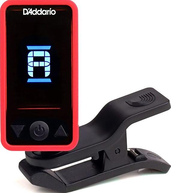 D'Addario Eclipse Tuner til guitar og el-bas Rød