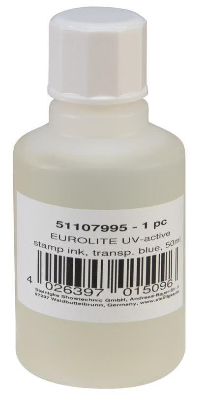 Eurolite UV Stempel væske 50ml Transparent blå