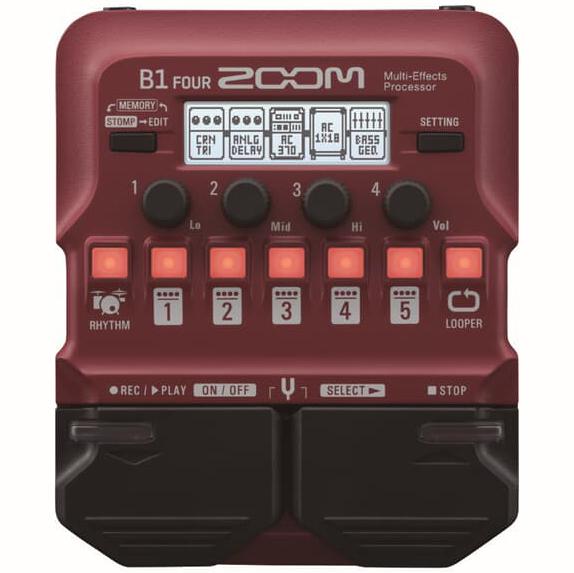 Zoom B1 Four Multi-Effekt Pedal - Bas