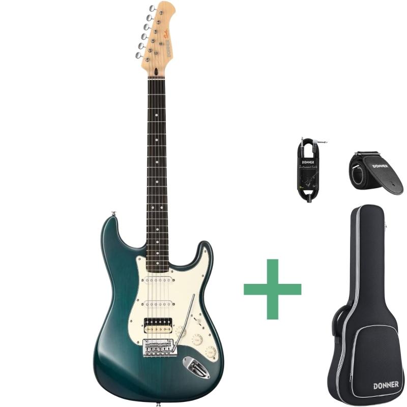 Donner DST-400B el-guitar mørkegrøn