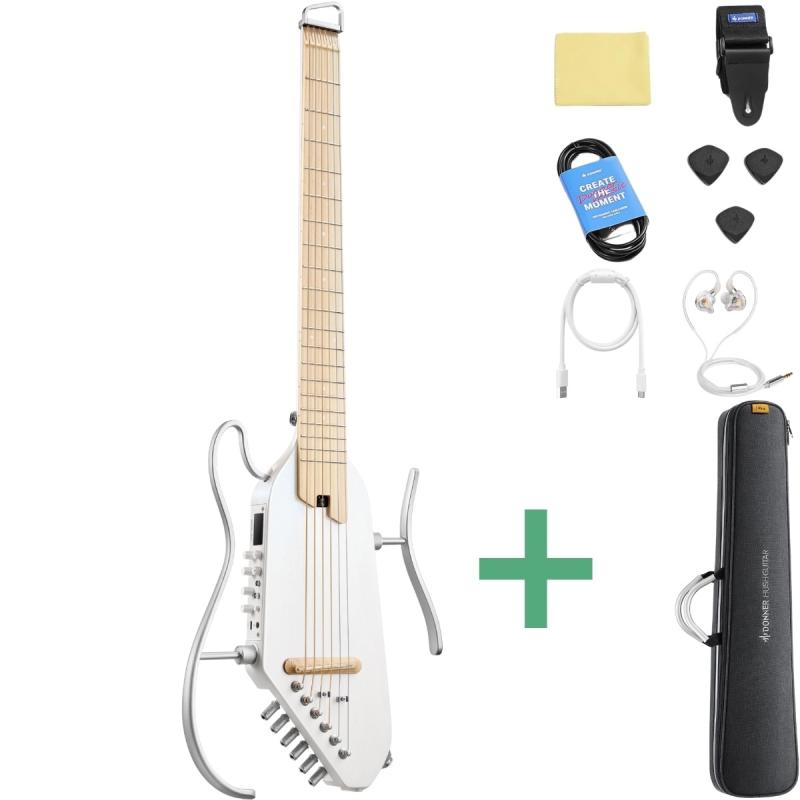 Donner HUSH-I PRO silent guitar hvid