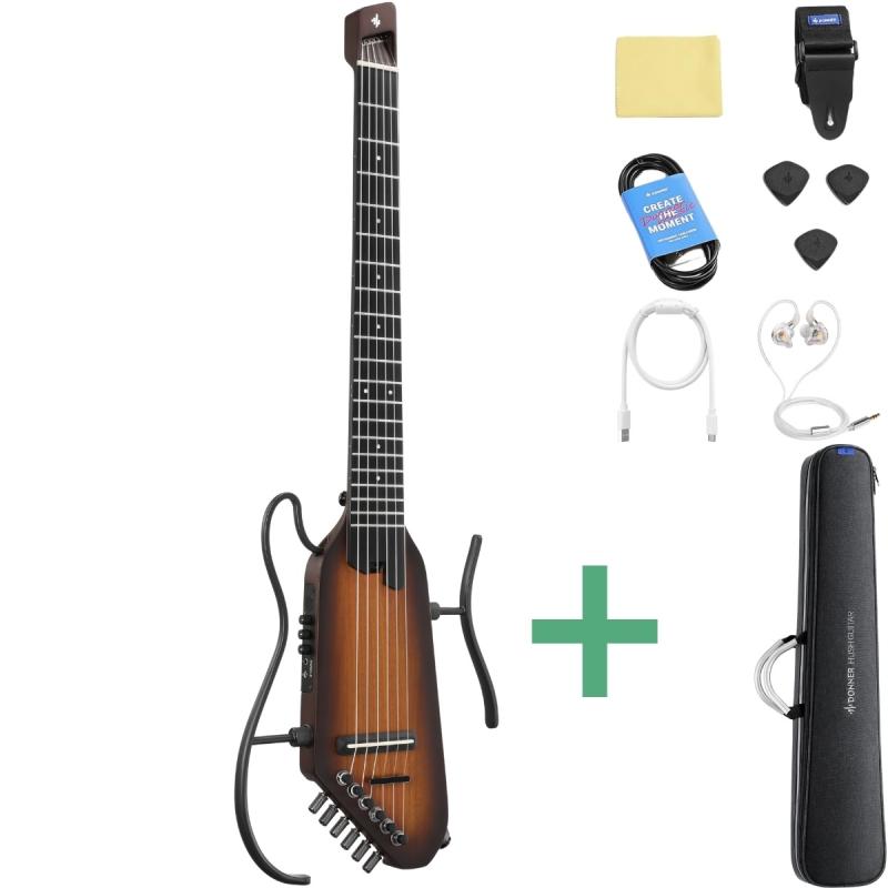 Donner HUSH-C silent spansk guitar sunburst