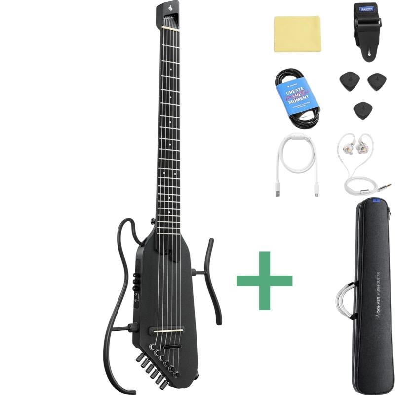 Donner HUSH-C silent spansk guitar black