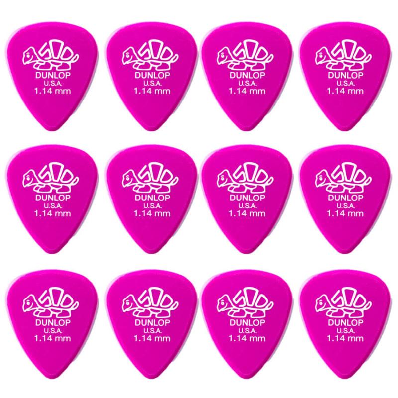 Dunlop Delrin 500 1,14 mm plektre (12 stk.)