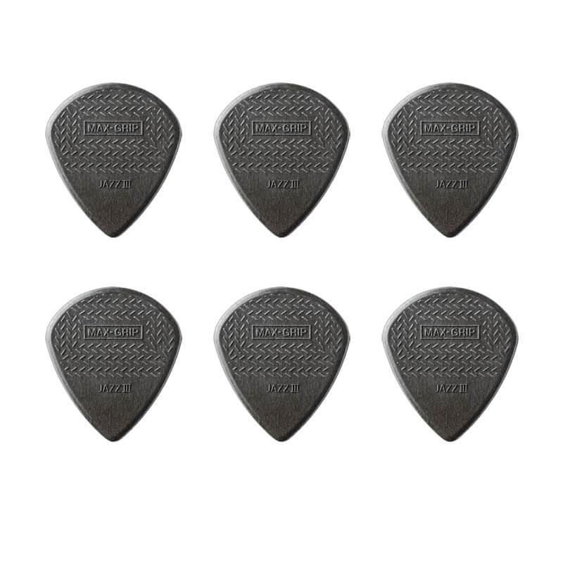 Dunlop Max Grip Jazz III Carbon plektre (6 stk.)
